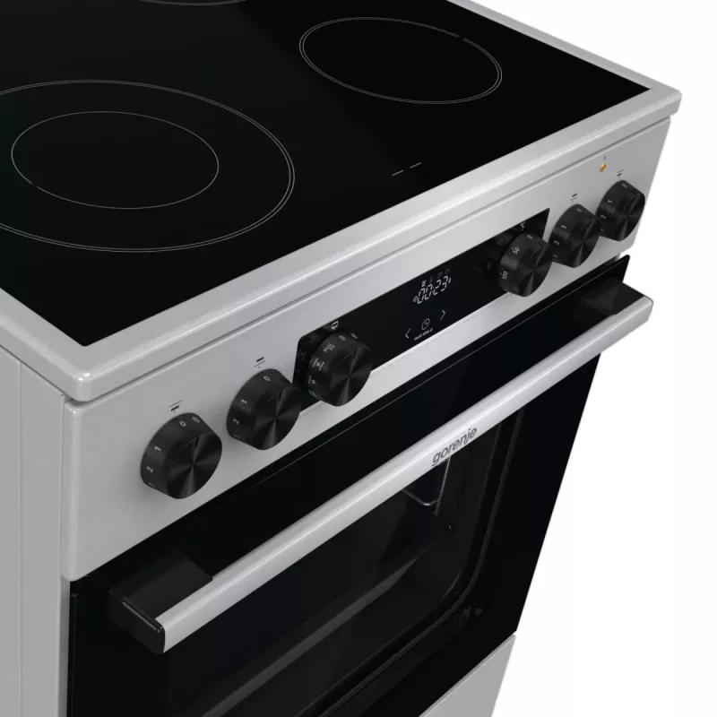 Kuchenka Gorenje GECS6C70XC wolnostojąca płyta grzewcza elektryczna stal nierdzewna