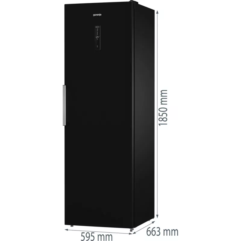 Gorenje G600 Frysskåp FN619EABK6 H247B, 280 l, 12,6 kg/24h, SN-N, system No Frost, E, czarny