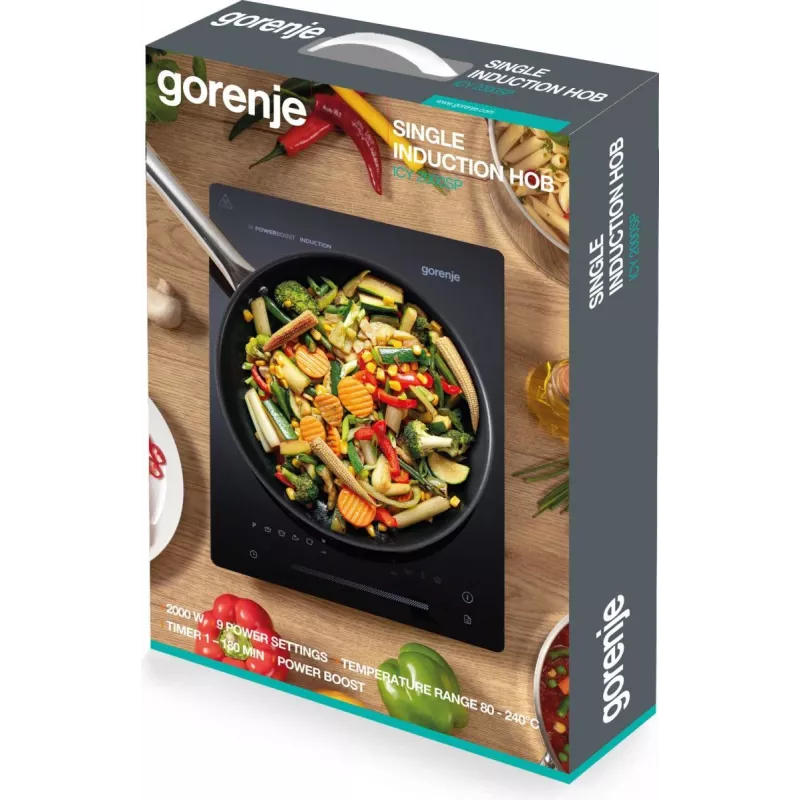 Gorenje ICY2000SP Czarny Countertop 28 cm Zone induction hob 1 zone(s)
