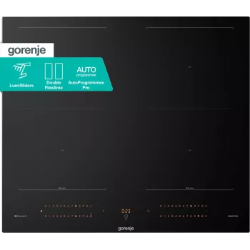 Gorenje Induktionshäll GI6443BSCWF, Czarny, Built-in, 60 cm, Zone induction hob, Glass-ceramic, 4 zone(s)
