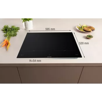 Gorenje Induktionshäll GI6443BSCWF, Czarny, Built-in, 60 cm, Zone induction hob, Glass-ceramic, 4 zone(s)