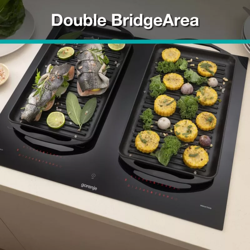 Gorenje Induktionshäll GI6443BSCWF, Czarny, Built-in, 60 cm, Zone induction hob, Glass-ceramic, 4 zone(s)