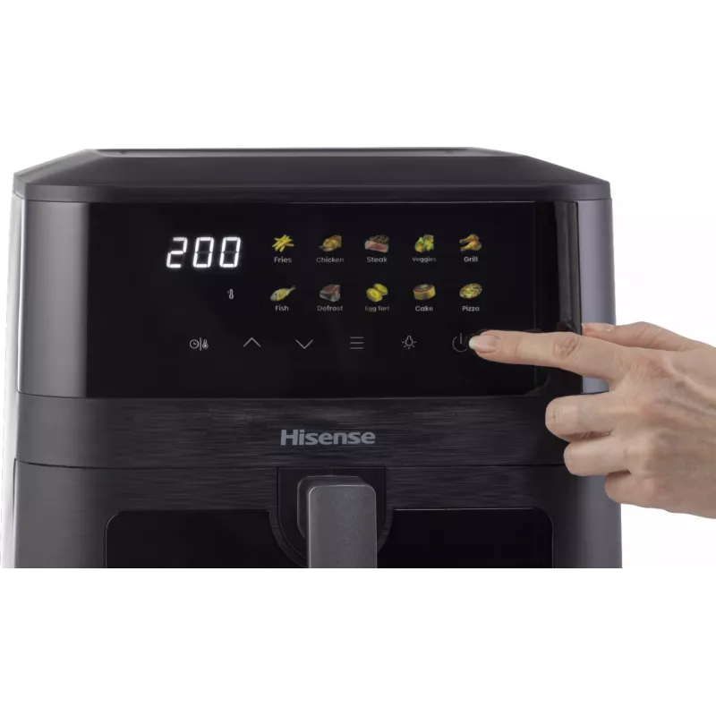 Hisense HAF2100DCD Pojedyncza 7,7 L 2100 W Frytkownica na gorące powietrze Czarna