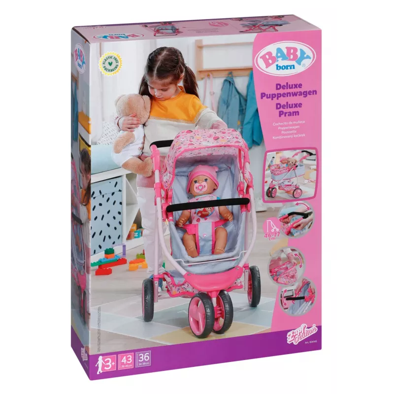 BABY born Deluxe Pram, Wózek dla lalek, 3 lat(a)