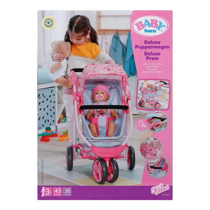 BABY born Deluxe Pram, Wózek dla lalek, 3 lat(a)