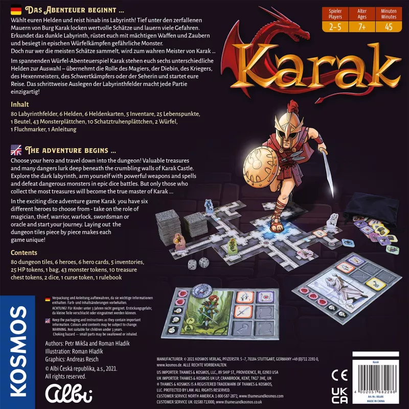 Kosmos Karak gra planszowa RPG