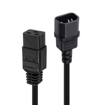 Przedłużacz sieciowy Lindy 2 m C14 na C19, czarny, 2 m, IEC C14, IEC C19, 250 V