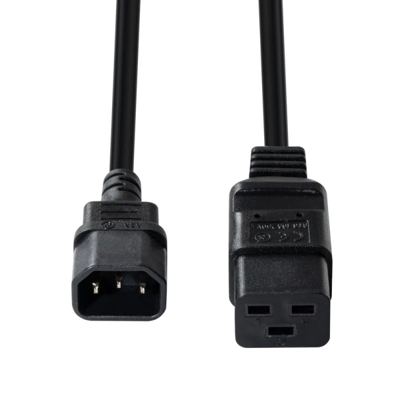 Przedłużacz sieciowy Lindy 1 m C14 do C19, czarny, 3 m, IEC C14, IEC C19, 250 V