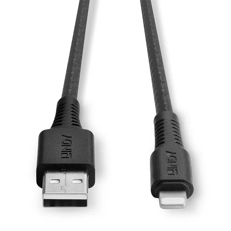 Lindy 3m Wzmocniony kabel USB Typ A do Lightning do ładowania i synchronizacji
