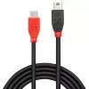 Kabel OTG Lindy 0,5 m USB 2.0 Typ Micro-B na Mini-B, 0,5 m, Mini-USB B, Micro-USB B, USB 2.0, 0,48 Gbit/s, Czarny, Czerwony