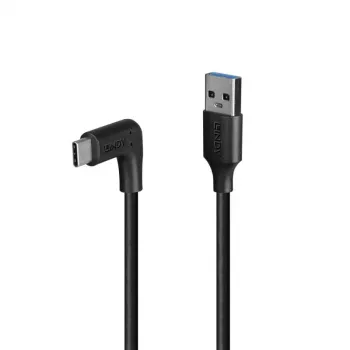 Kabel Lindy USB 3.2 Typ A na C, 1,5 m, kąt prosty 90°, 10 Gb/s