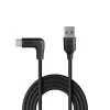Kabel Lindy USB 3.2 Typ A na C, 1,5 m, kąt prosty 90°, 10 Gb/s