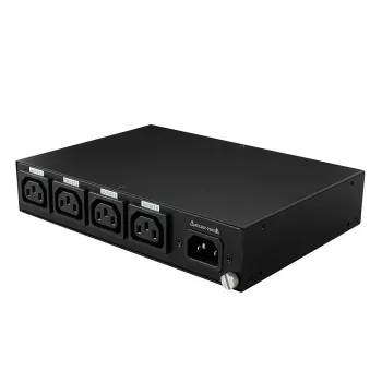 Lindy 32622 jednostka dystrybucji zasilania (PDU) 4 gniazda AC 1U Czarny
