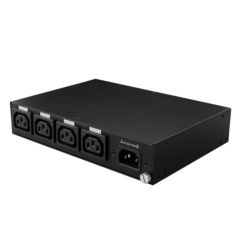 Lindy 32622 jednostka dystrybucji zasilania (PDU) 4 gniazda AC 1U Czarny