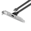 Pojedynczy port USB 3.1 Gen 2 typu C, panel tylny Lindy, 0,45 m, USB A, męski, męski, 0–65 °C, 0–70 °C