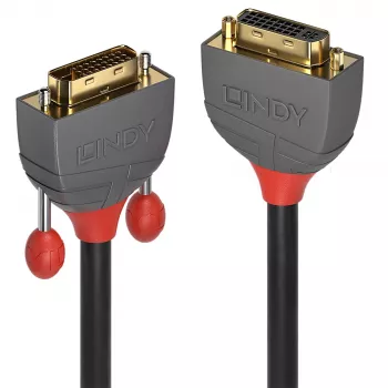Lindy 2m DVI-D Dual Link Extension kabel, Anthra Line, 2 m, DVI-D, DVI-I, Męski, Żeński, Czarny