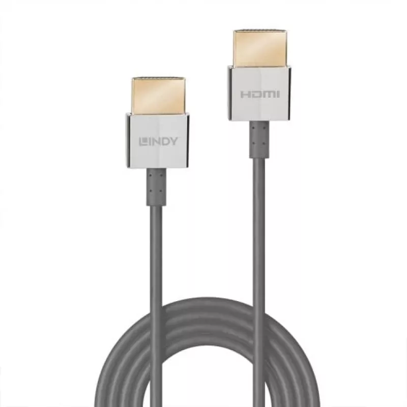 Lindy Ultra High Speed HDMI cienki kabel 1m, 1 m, HDMI Type A (Standard), HDMI Type A (Standard), 48 Gbit/s, biały