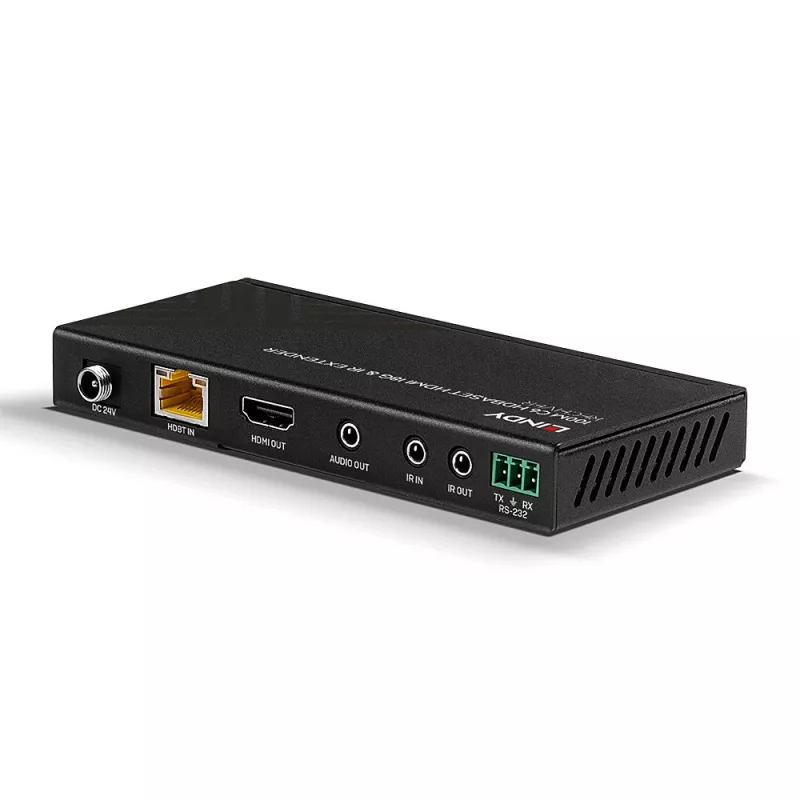 Lindy 100m Cat.6 HDMI 4K60, IR i RS-232 HDBaseT Extender, Odbiornik