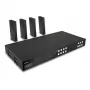Lindy 150m Cat.6 4x4 HDMI 4K60 HDBaseT Matrycowy Ekspander, 3840 x 2160 pikseli, nadajnik i odbiornik AV, 150 m, Przewodowy, Czarny, HDCP