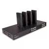 Lindy 150m Cat.6 4x4 HDMI 4K60 HDBaseT Matrycowy Ekspander, 3840 x 2160 pikseli, nadajnik i odbiornik AV, 150 m, Przewodowy, Czarny, HDCP