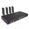 Lindy 150m Cat.6 4x4 HDMI 4K60 HDBaseT Matrycowy Ekspander, 3840 x 2160 pikseli, nadajnik i odbiornik AV, 150 m, Przewodowy, Czarny, HDCP