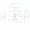 Lindy 150m Cat.6 HDMI 4K60 i Type C HDBaseT UK nadajnik KVM z płytą ścienną, nadajnik