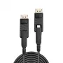 Lindy 40m kabel hybrydowy światłowodowy Mini DisplayPort 1.4 z odłączanymi złączami DP