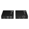 Lindy HDMI, KVM i IR Extender over IP, Nadajnik i odbiornik, Przewodowy, 150 m, Cat5e, Cat6, Czarny, Metal
