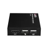 Lindy HDMI, KVM i IR Extender over IP, Odbiornik, Nadajnik i odbiornik, Przewodowy, 150 m, Cat5e, Cat6, Czarny, Metal