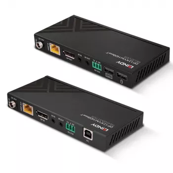 Lindy 150m Cat.6 DisplayPort 1.2, USB, IR i RS-232 HDBaseT KVM Extender