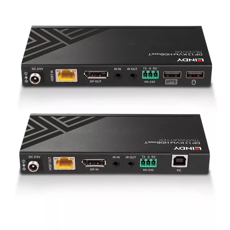 Lindy 150m Cat.6 DisplayPort 1.2, USB, IR i RS-232 HDBaseT KVM Extender