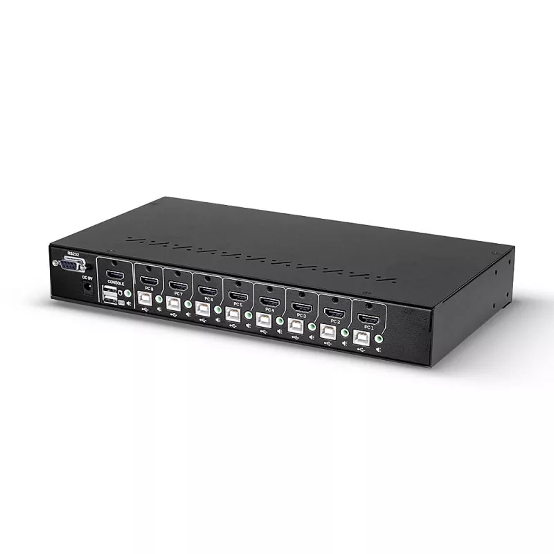 Lindy 39538 Przełącznik KVM Montaż w szafie rack Czarny