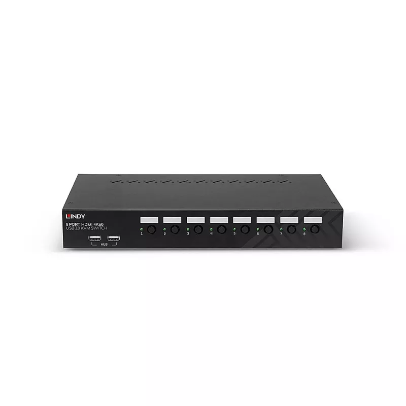 Lindy 39538 Przełącznik KVM Montaż w szafie rack Czarny