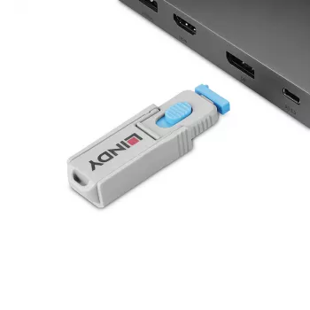 Lindy 40325 blokada portu DisplayPort niebieska akrylonitryladienostyren (ABS) 10 szt.