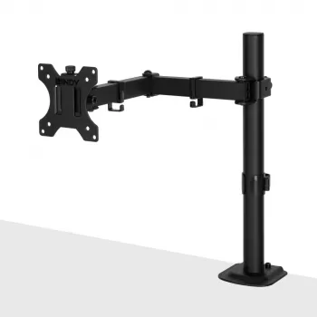 Lindy Pojedynczy regulowany uchwyt do monitora, 8 kg, 33 cm (13 cali), 81,3 cm (32 cale), 75 x 75 mm, 100 x 100 mm, Czarny