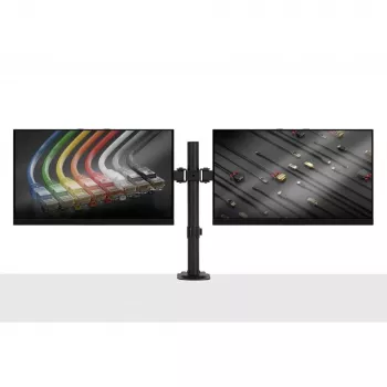 Lindy Dual Adjustable Display Mount, 8 kg, 33 cm (13 cali), 81.3 cm (32 cale), 75 x 75 mm, 100 x 100 mm, Czarny