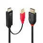 Kabel Lindy 0,5 m HDMI na DisplayPort, 0,5 m, DisplayPort, HDMI + USB, męski, żeński, złoty