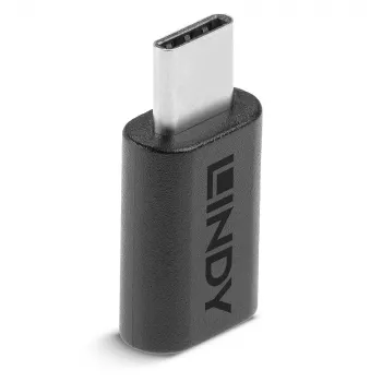 Lindy USB 3.2 Type C to C Adapter, USB 3.2 Type C, USB 3.2 Type C, Czarny