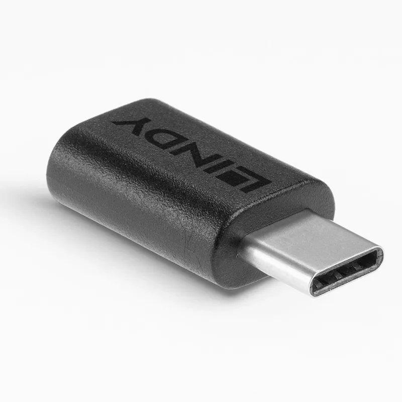 Lindy USB 3.2 Type C to C Adapter, USB 3.2 Type C, USB 3.2 Type C, Czarny