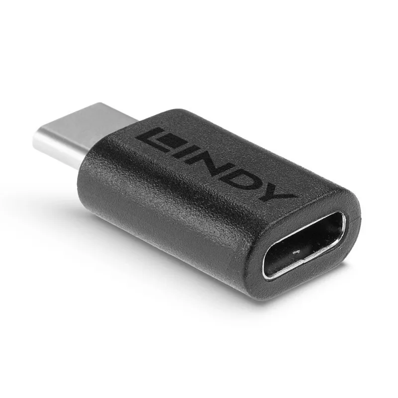 Lindy USB 3.2 Type C to C Adapter, USB 3.2 Type C, USB 3.2 Type C, Czarny