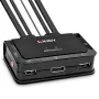 Lindy 2 Port DisplayPort 1.2, USB 2.0 i Audio kabel KVM Switch