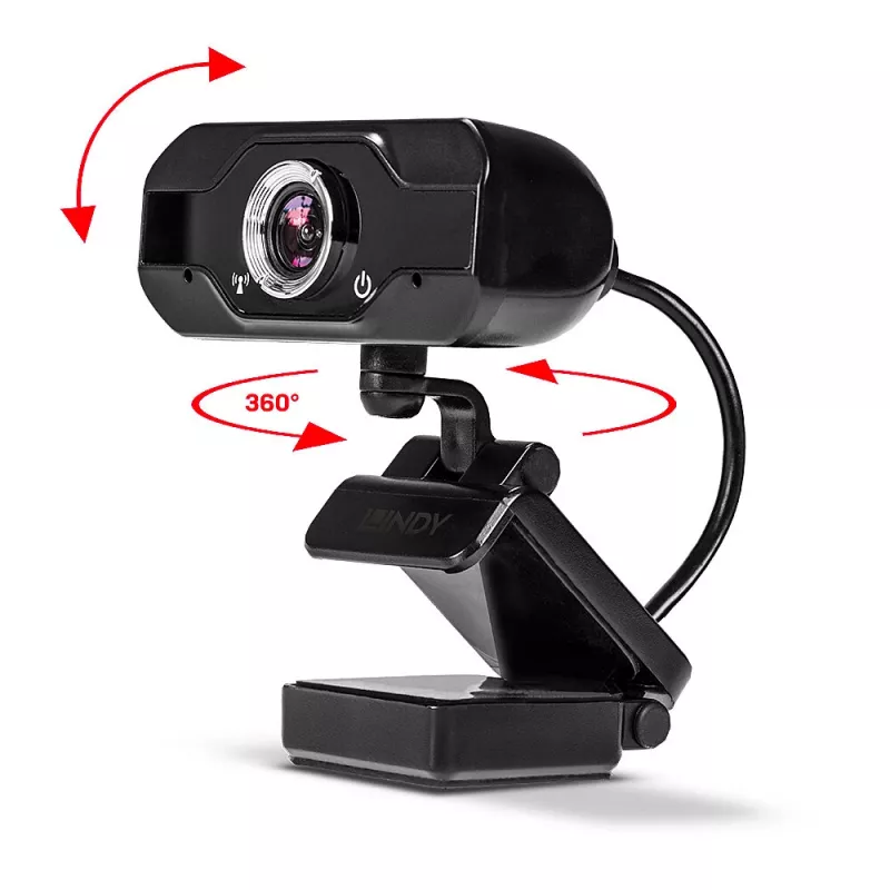 Kamera internetowa Lindy Full HD 1080p z mikrofonem, 1920 x 1080 pikseli, Full HD, 30 kl./s, ręczna, automatyczna, 110°