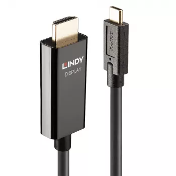 Lindy 10m USB Type C to HDMI 4K60 adapter kablowya with HDR, 10 m, USB Type-C, HDMI Type A (Standard), Male, Male, prosty