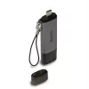 Lindy USB 3.2 Type C i A SD / Micro SD czytnik kart, MiniSD, SD, czarny, szary, 5000 Mbit/s, USB 3.2 Gen 1 (3.1 Gen 1) Type-A/Type-C, 78,5 mm, 22,5 mm