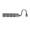 Lindy Hub USB 4-portowy USB 3.2 Typ C z przełącznikami wł./wył.