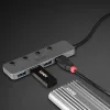 Lindy Hub USB 4-portowy USB 3.2 Typ C z przełącznikami wł./wył.