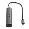 Lindy 43385 koncentrator interfejsów USB Type-C 10000 Mbit/s Szary