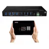 Lindy 4x4 USB 3.2 Gen 1 przełącznik matrycowy, 5 Gbit/s, czarny, metalowy, obrotowy, CE, FCC, RoHS i REACH, USB Type-A, USB Type-B