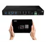 Lindy 4x4 USB 3.2 Gen 1 przełącznik matrycowy, 5 Gbit/s, czarny, metalowy, obrotowy, CE, FCC, RoHS i REACH, USB Type-A, USB Type-B