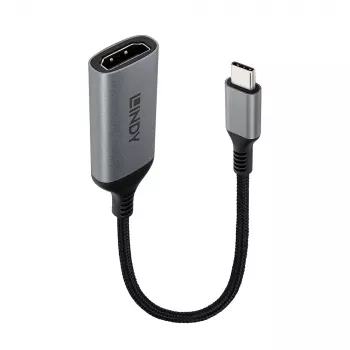Lindy 43428 adapter kabla wideo 0,15 m USB Type-C HDMI szary